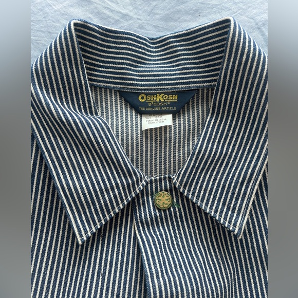 RARE Vintage Oshkosh B’Gosh Adult Size 44R Train Engineer Conductor Work Jacket - Picture 2 of 11